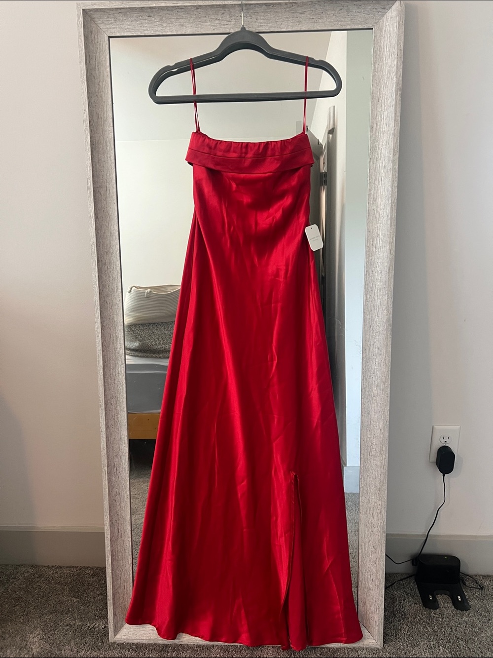 NWT Alter’d State Red Satin Strapless long dress